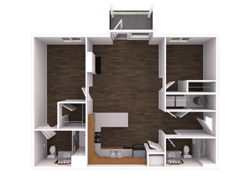 2 beds, 2 baths, 935 sqft, $1,830