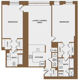 2 beds, 2.5 baths, 1,285 sqft, $3,757