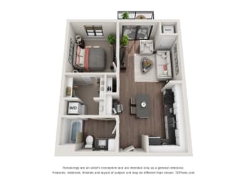 1 bed, 1 bath, 663 sqft, $1,715