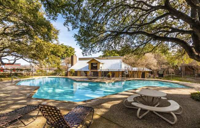 Pool View at The Hollows Apartments in San Antonio, TX