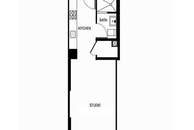 Studio, 1 bath, 476 sqft, $3,700, Unit 5B