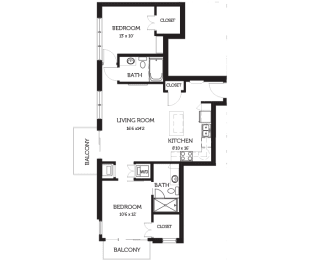 2 beds, 2 baths, $1,798