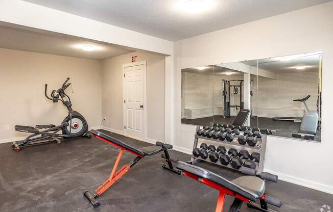 the gym at the preserve apartments