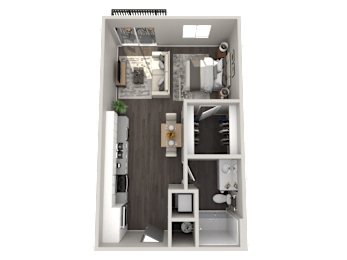 Studio, 1 bath, 546 sqft, $949