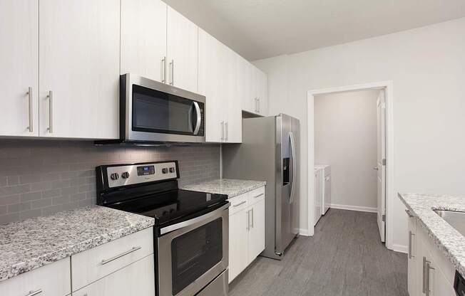 Granite countertops in Phase II suites