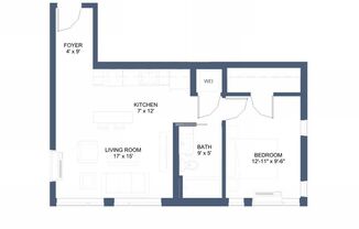 1 bed, 1 bath, 548 sqft, $1,349, Unit 606