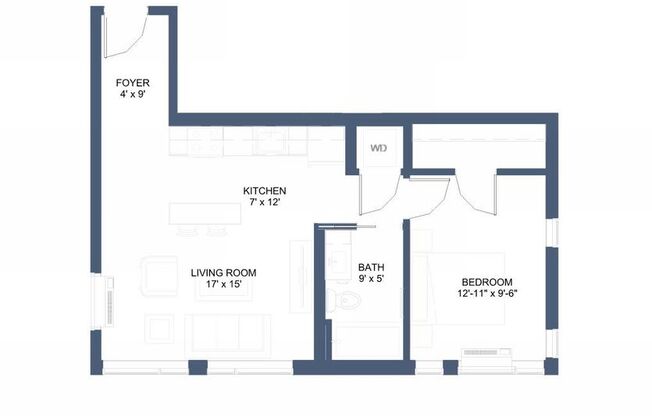1 bed, 1 bath, 548 sqft, $1,349, Unit 606