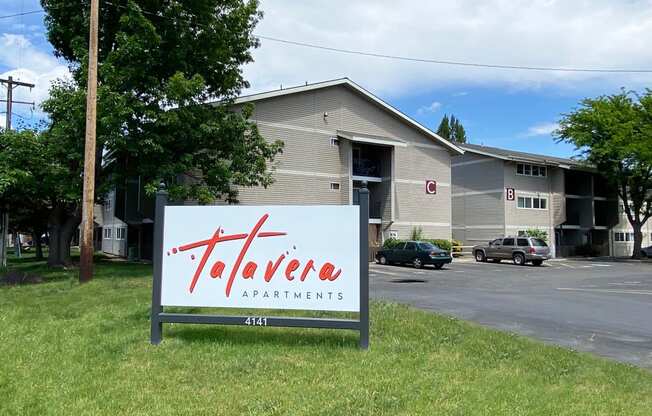 a sign in front of a building  at Talavera, Boise, 83705