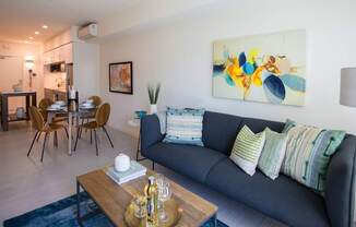 Living room with couch and coffee table