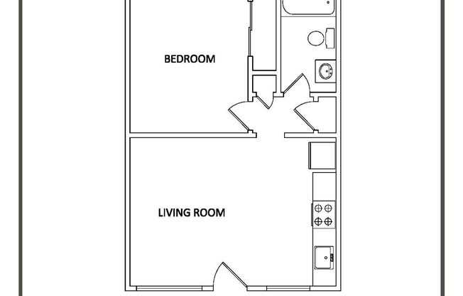 1 bed, 1 bath, 520 sqft, $1,395, Unit SH-03