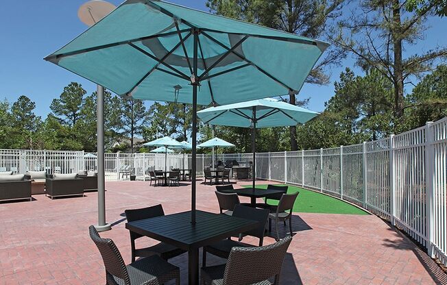 Sundeck by apartment pool