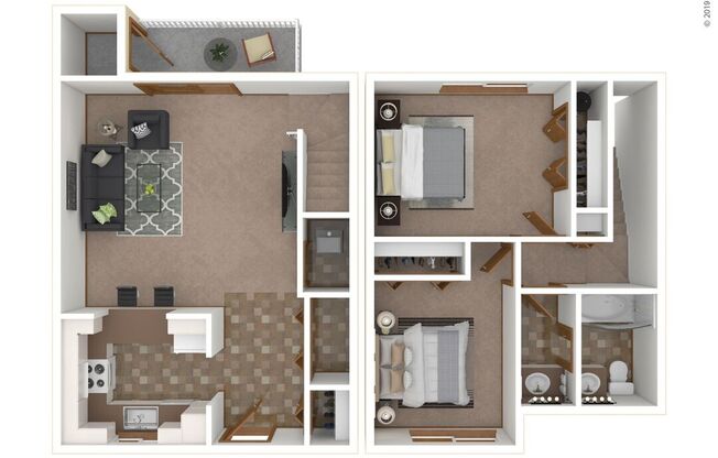 2 beds, 1 bath, 850 sqft, $1,321