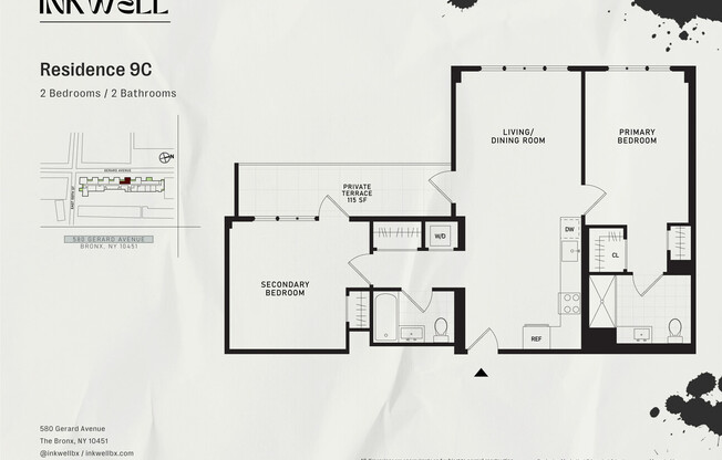 2 beds, 2 baths, $4,050, Unit 9C