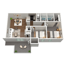 2 beds, 2 baths, 924 sqft, $1,271