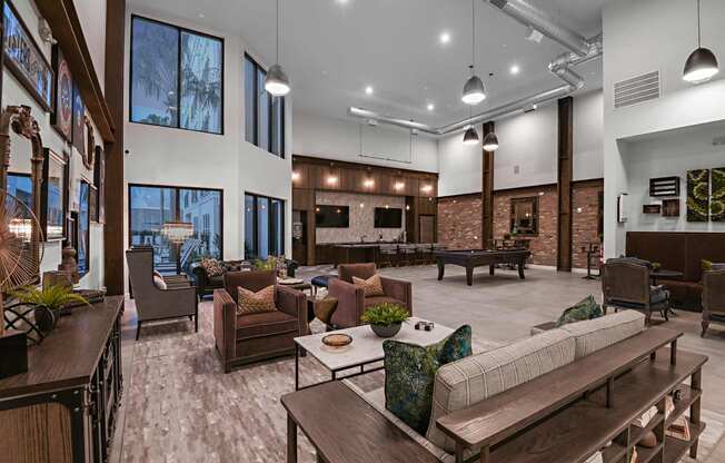 Club Room at The Foundry Luxury Apartments in Tampa FL