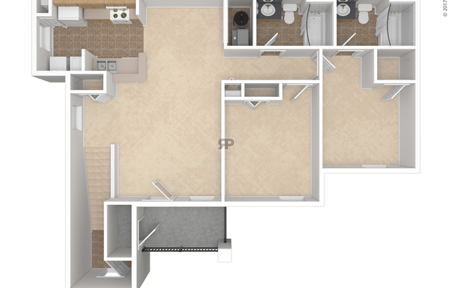 2 beds, 1 bath, 1,079 sqft, $1,012