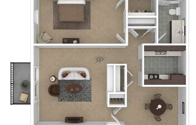 1 bed, 1 bath, 822 sqft, $995