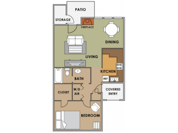 1 bed, 1 bath, 934 sqft, $1,195