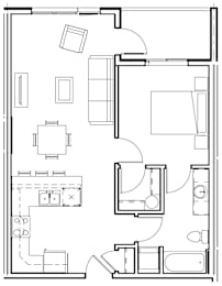 1 bed, 1 bath, 682 sqft, $2,175