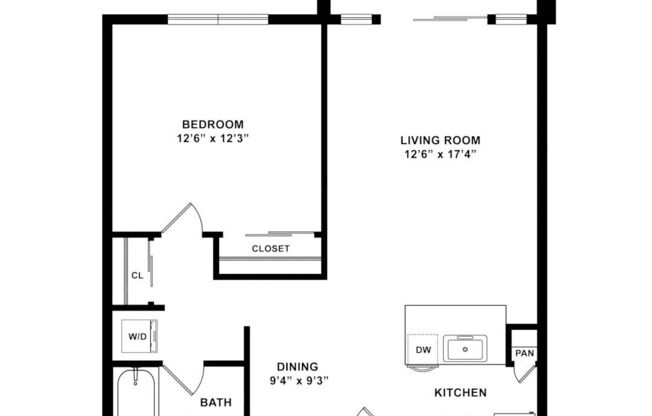 1 bed, 1 bath, 644 sqft, $2,945