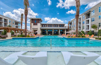 Pool Side Relaxing Area at Retreat at the Rim, San Antonio, 78287