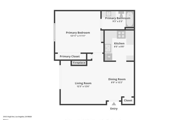 1 bed, 1 bath, 700 sqft, $1,748, Unit 114