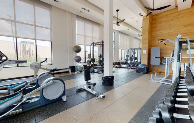 Ample fitness options in the onsite fitness studio