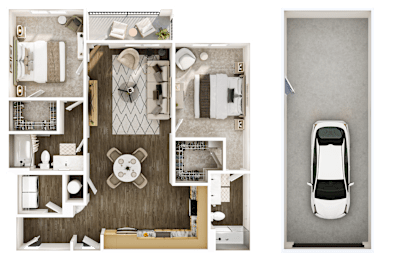 2 beds, 2 baths, 1,113 sqft, $2,029