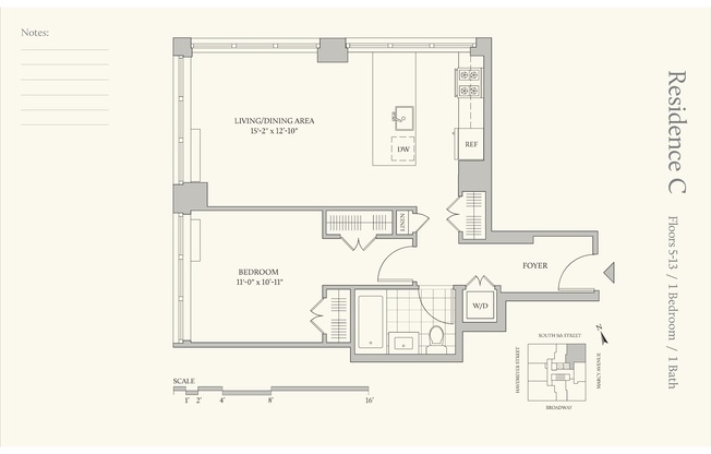 1 bed, 1 bath, 78,840 sqft, $5,532, Unit 13C
