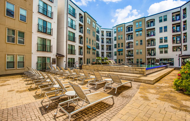 Sundeck around pool at The Monterey by Windsor, Texas, 75240