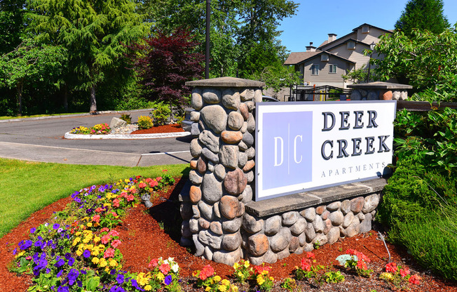 Puyallup Apartments- Deer Creek Apartments- exterior- signage