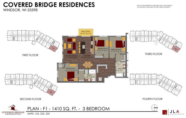 3 beds, 2 baths, 1,410 sqft, $2,519, Unit 325