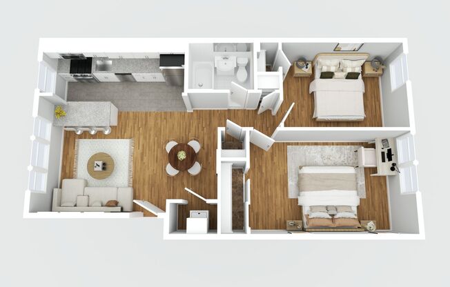 2 beds, 1 bath, 785 sqft, $2,240, Unit B3-3