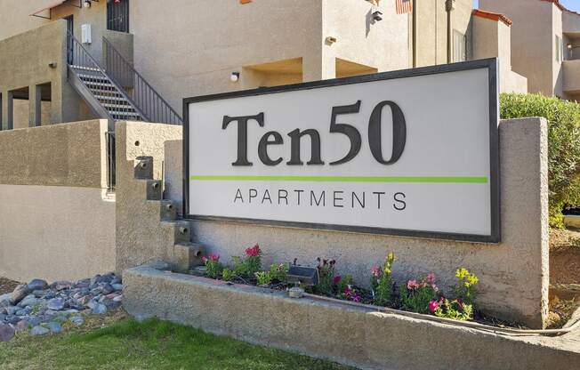 Signage at Ten50 Apartments in Tucson AZ November 2020