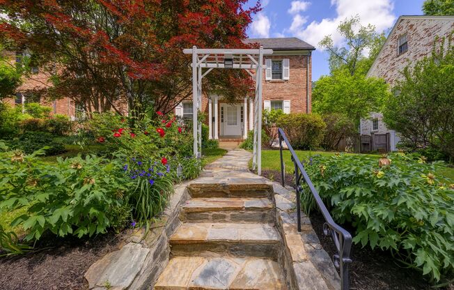 Charming & Spacious Colonial in N Cleveland Park w/Park-Like Rear Garden & Detached Garage