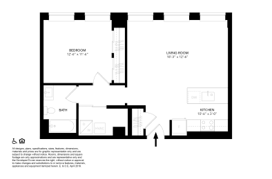 1 bed, 1 bath, 607 sqft, $1,780