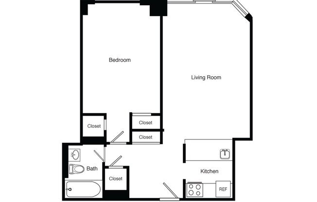 1 bed, 1 bath, 587 sqft, $4,098, Unit S09N