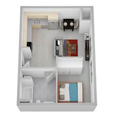 1 bed, 1 bath, 526 sqft, $1,160