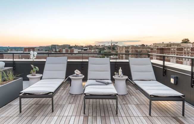 Roof Top Sundeck with Outdoor Living Room and Stunning DC City Views at Berkshire 15, Washington, DC, 20009