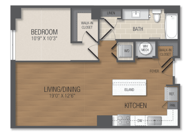 1 bed, 1 bath, 768 sqft, $2,665