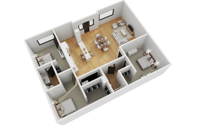 3 beds, 2 baths, 1,704 sqft, $2,575, Unit 8-104