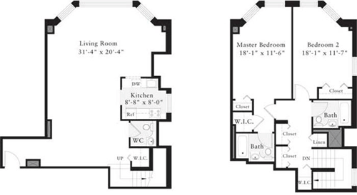 2 beds, 2 baths, 1,587 sqft, $5,105, Unit 0128