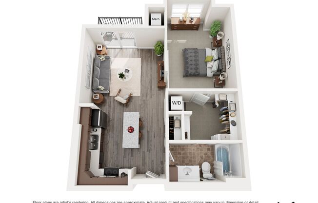 1 bed, 1 bath, 768 sqft, $1,765, Unit 221