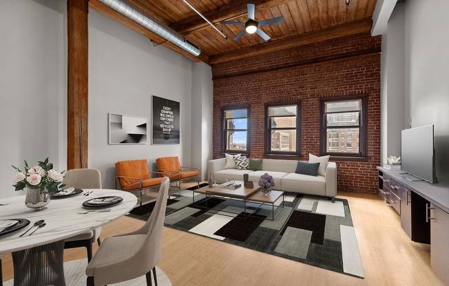 Modern loft-style living rooms