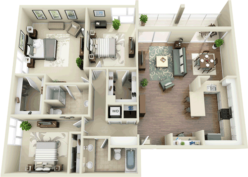 3 beds, 2 baths, 1,620 sqft, $6,423, Unit 233