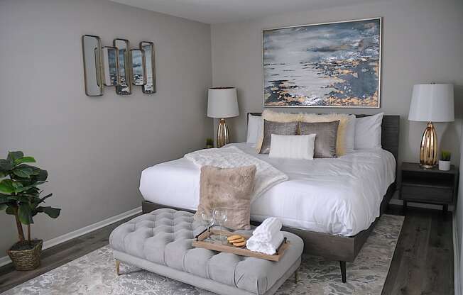 Spacious Bedroom at Pickwick Farms Apartments in Indianapolis, IN 46260