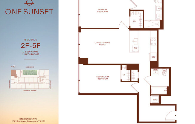 2 beds, 2 baths, $5,229, Unit 5F