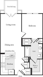 1 bed, 1 bath, 630 sqft, $1,295