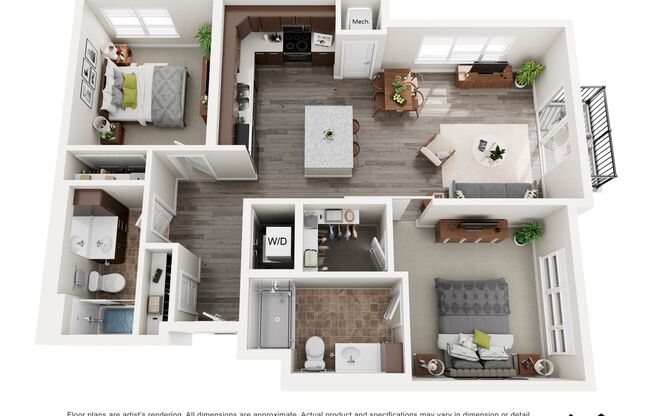 2 beds, 2 baths, 1,112 sqft, $2,405, Unit 130