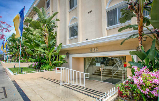 Apartment Building in Los Angeles Entrance